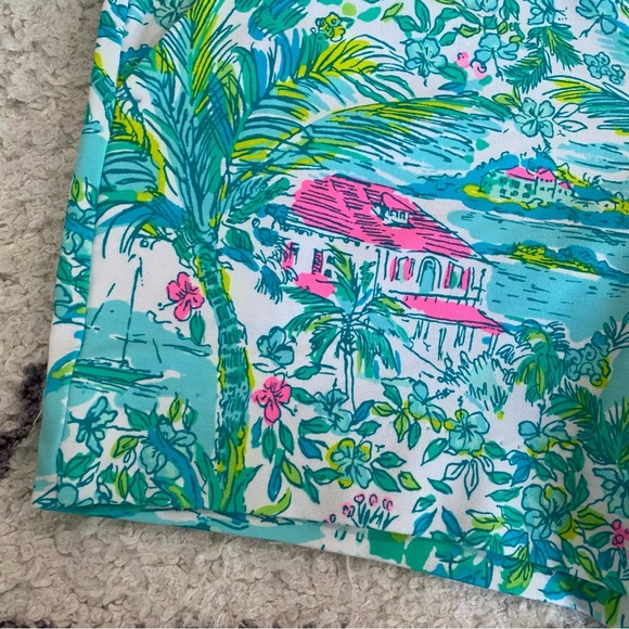 NWT Lilly Pulitzer Callahan Knit Short in Gustavia Green Sunshine City - Picture 4 of 7
